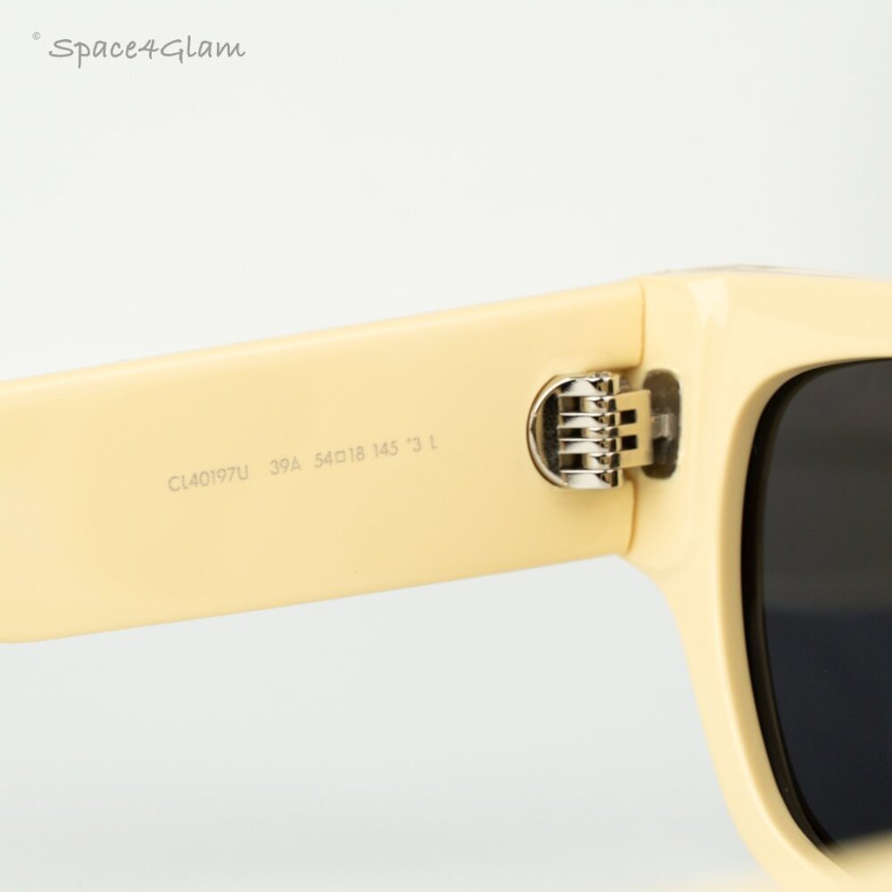 BRAND NEW Celine CL40197U 39A Shiny Light Brown Smoke Geometric Sunglasses - Picture 6 of 11